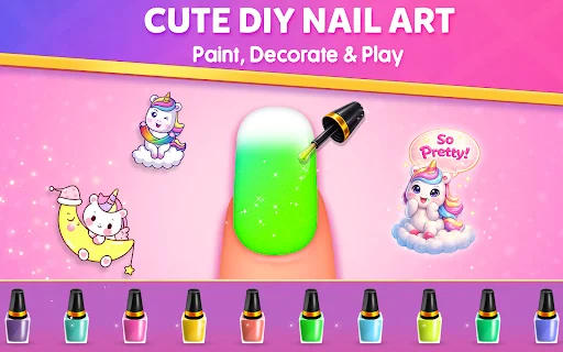 Nail Salon Makeover Girl Games: Android store screenshot 3